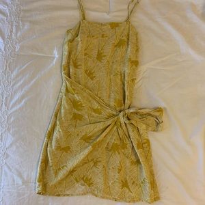 Yellow patterned dress